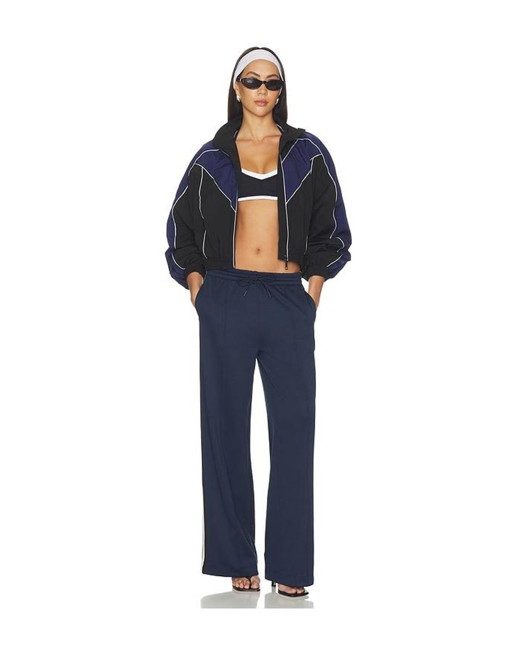 GOOD AMERICAN Blue The Track Pant