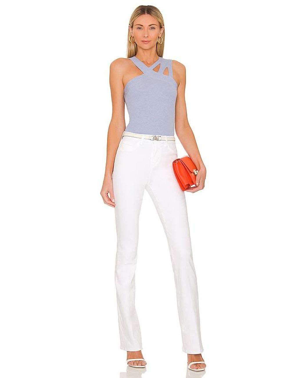 L'Agence White Selma High Rise Sleek Baby Boot Jeans