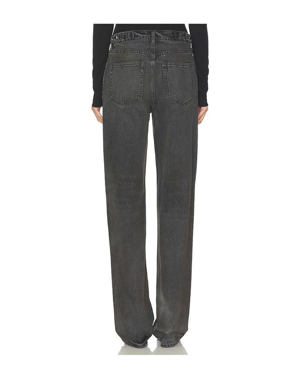 GRLFRND Gray Bella Cinch Low Rise Boyfriend