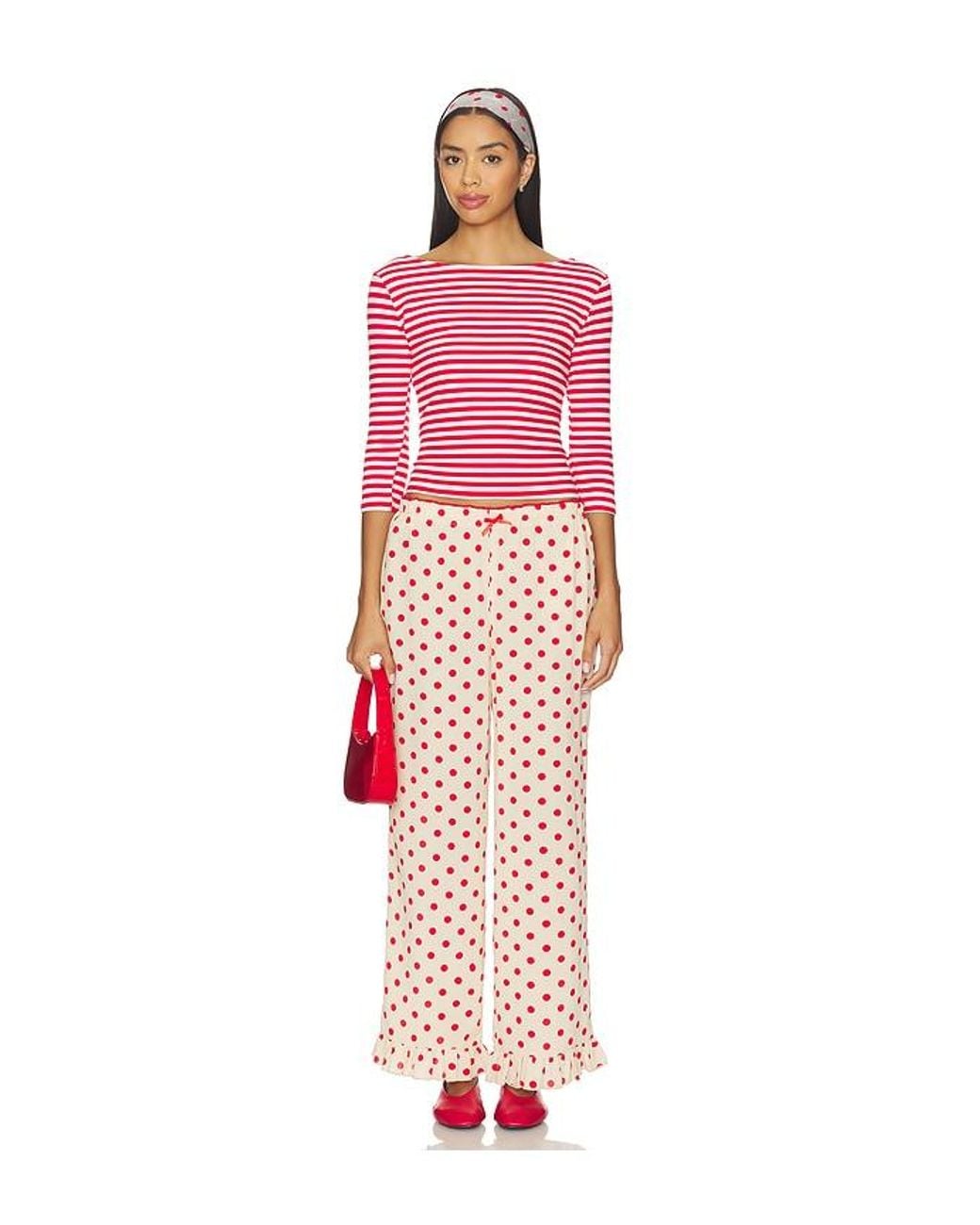 Lisa Says Gah White Liora Ruffle Pant