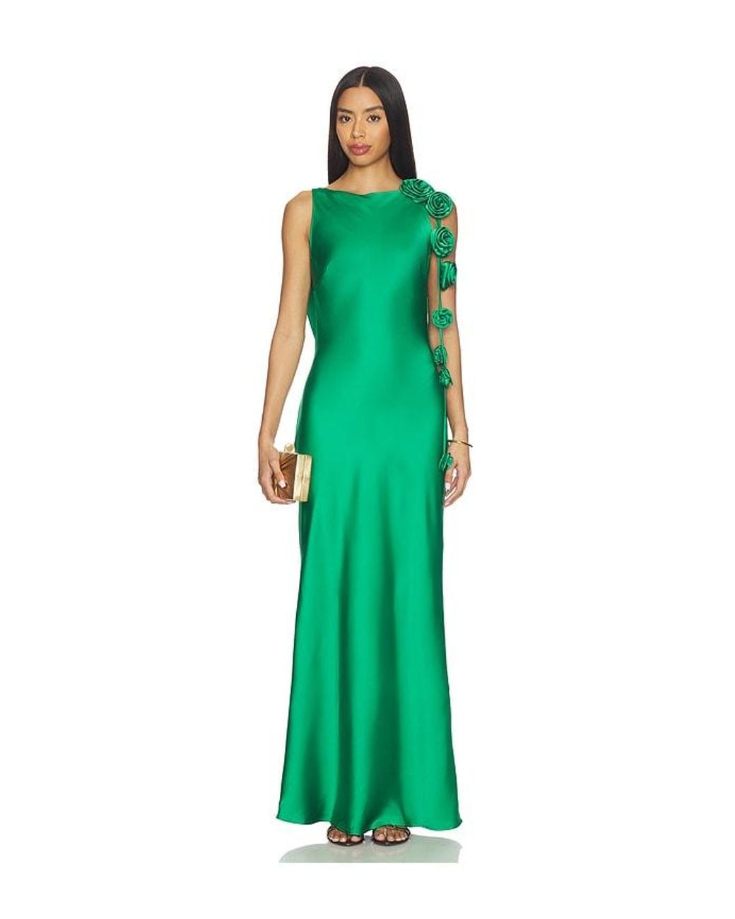 Runaway the Label Green Zurina Low Back Maxi Dress