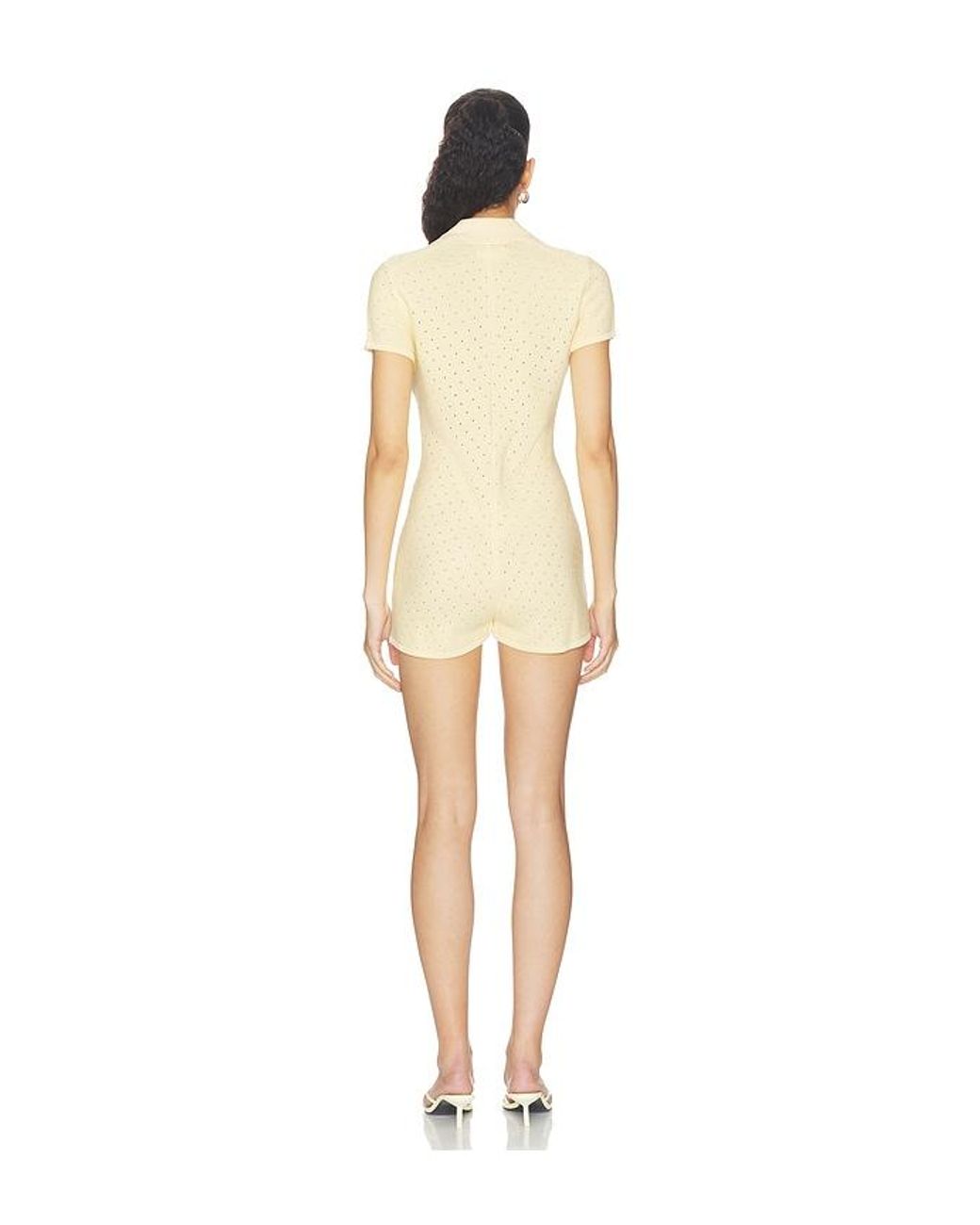 Lovers + Friends Natural Gidget Knit Romper