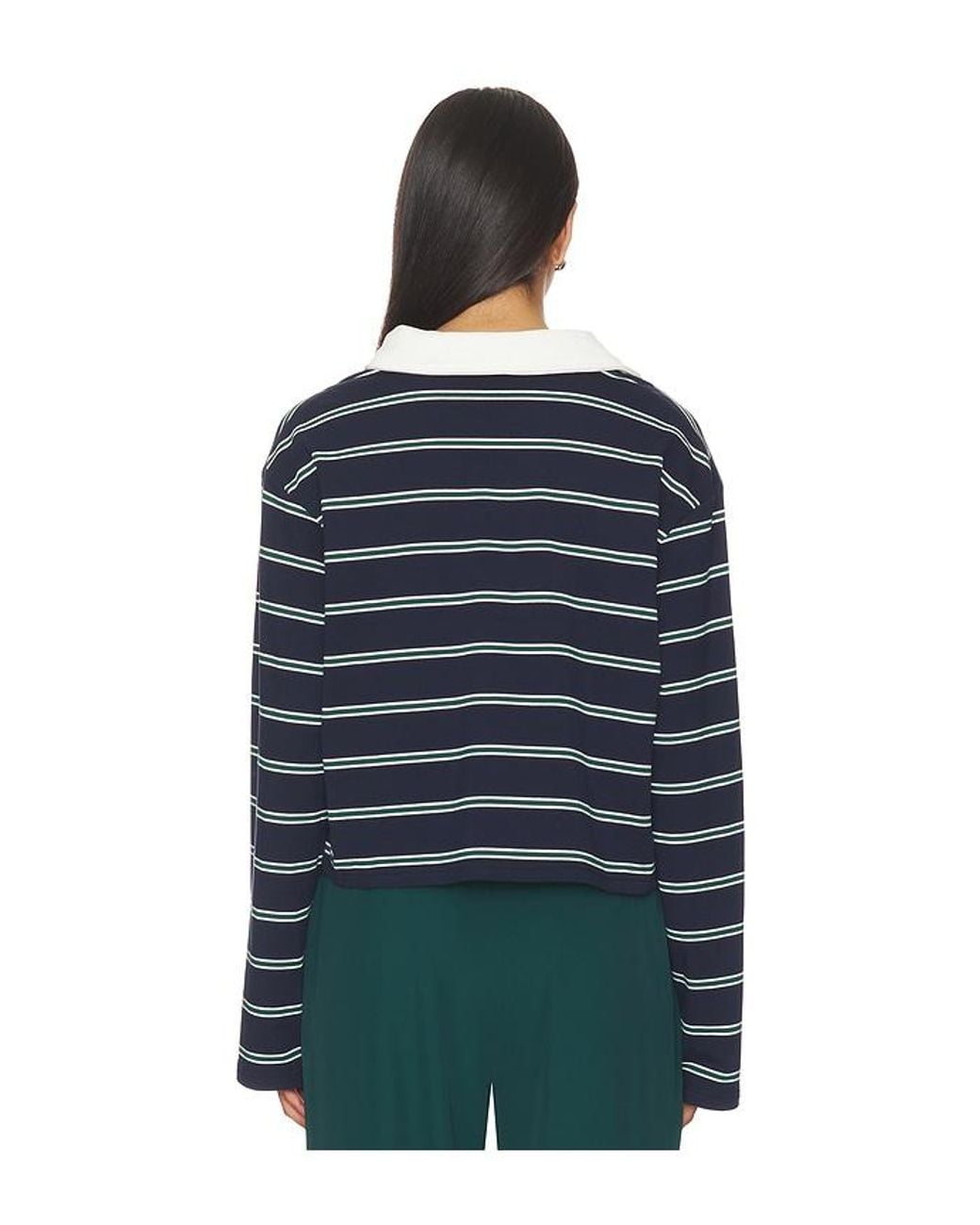 Madison The Label Blue Ryland Rugby Top Stripe