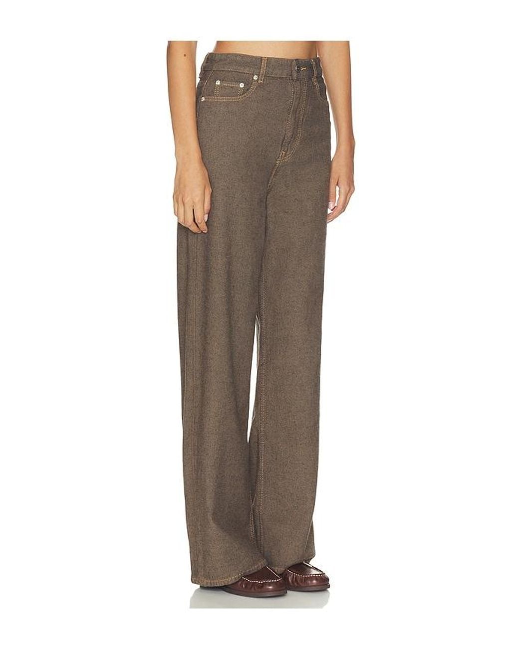 Ganni Brown Neppy Denim Lari Jeans