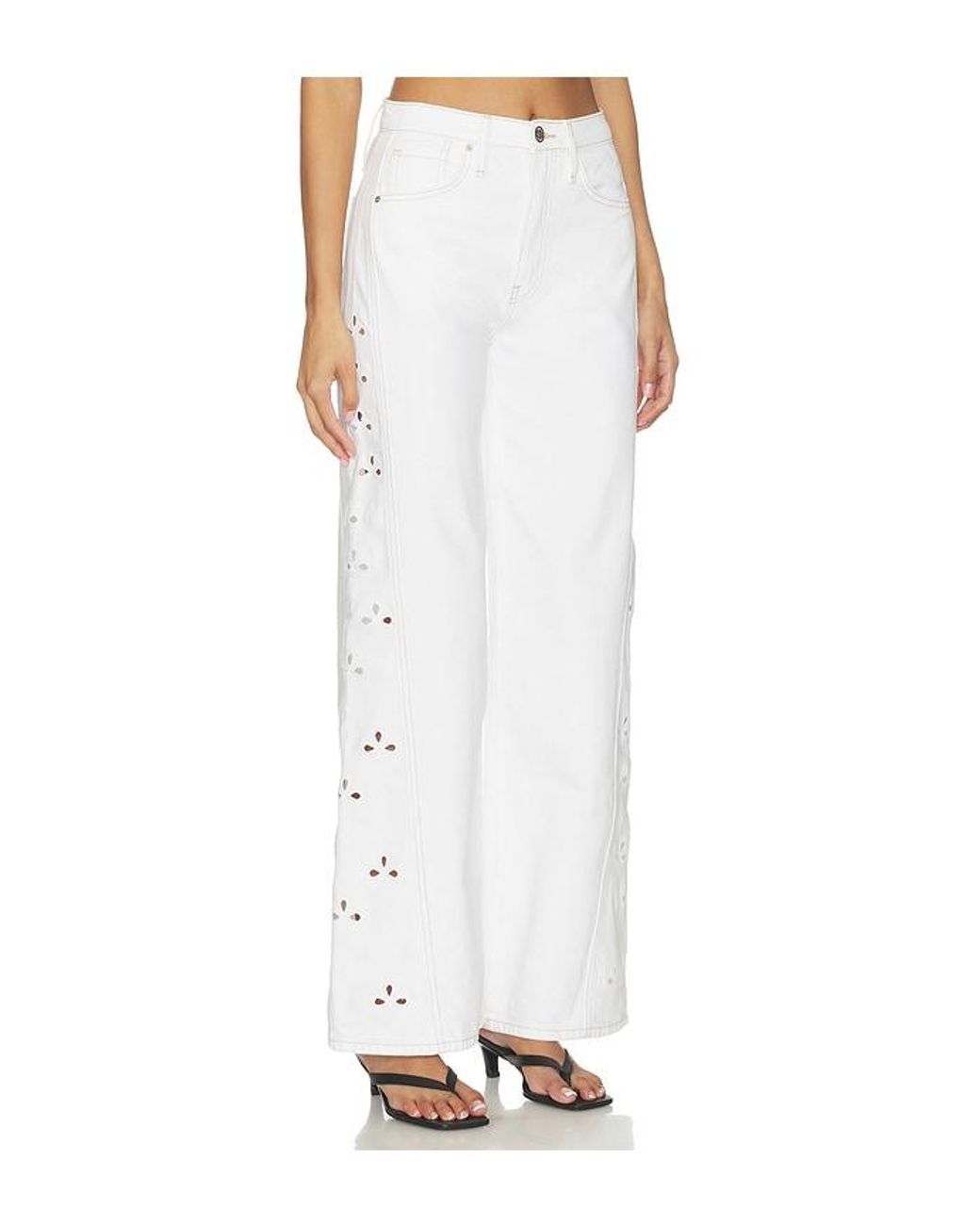 Hudson White James High Rise Wide Leg Pants