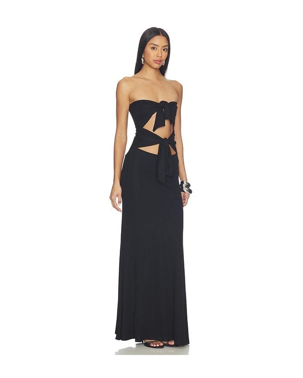 Lovers + Friends Black Sarai Maxi Dress
