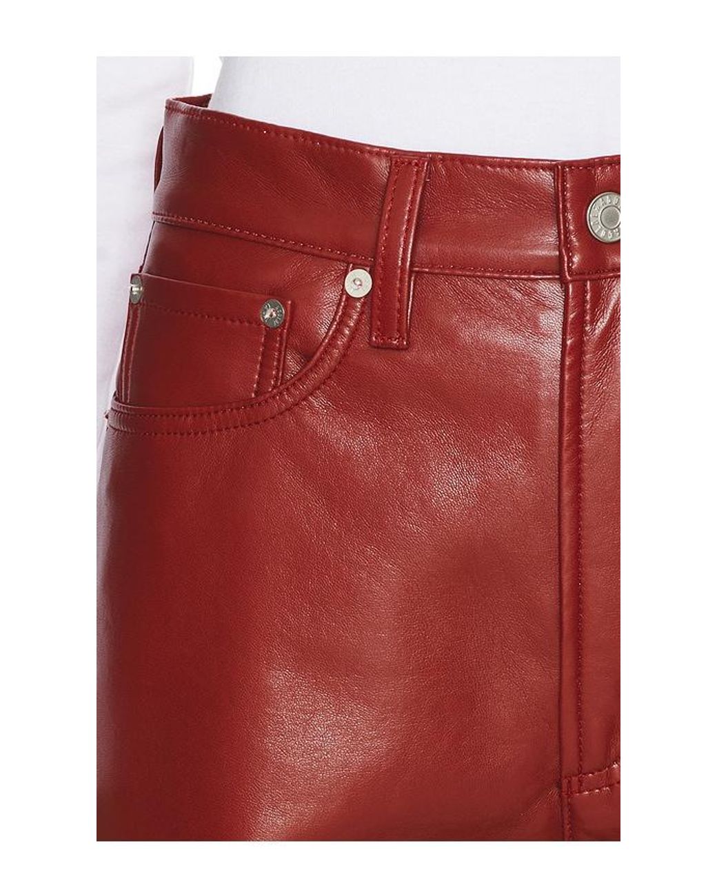 Agolde Red 90's Pinch Waist Long