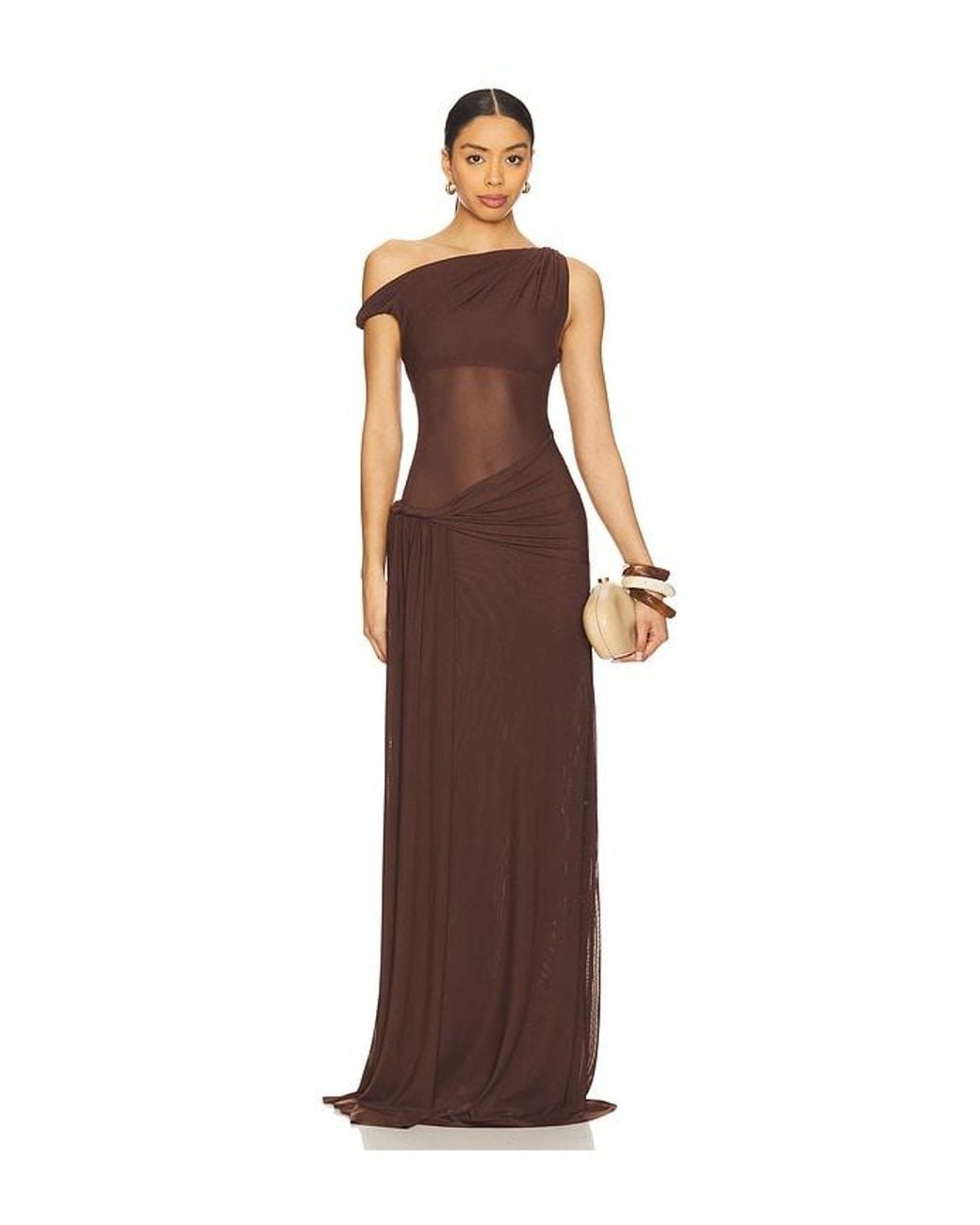Misha Brown Sisal Maxi Dress