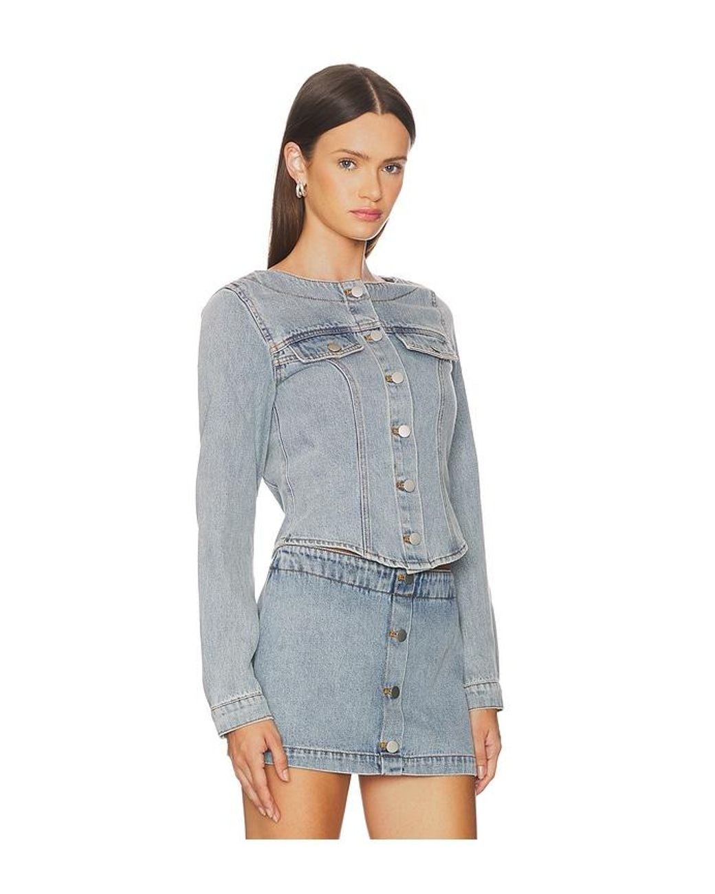 Amanda Uprichard Blue Scorpio Longsleeve Top