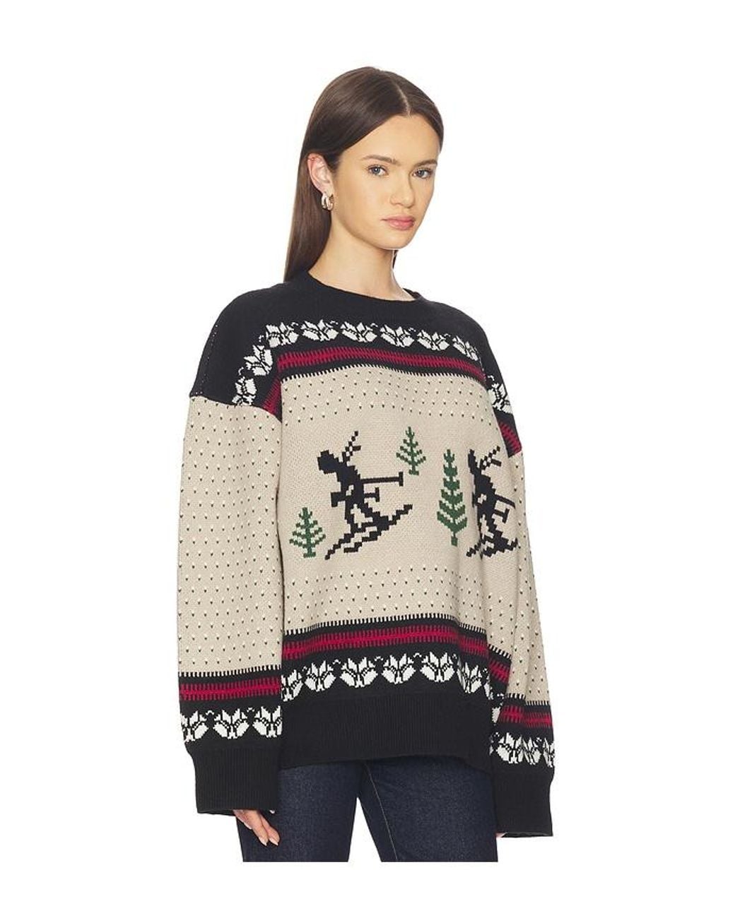 Lovers + Friends Black Theo Fairisle Sweater