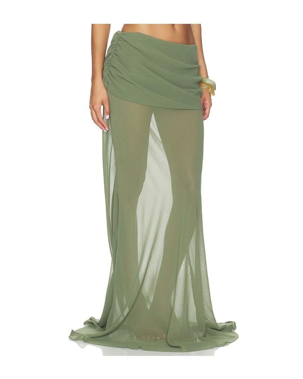 Bananhot Green Adelina Maxi Skirt
