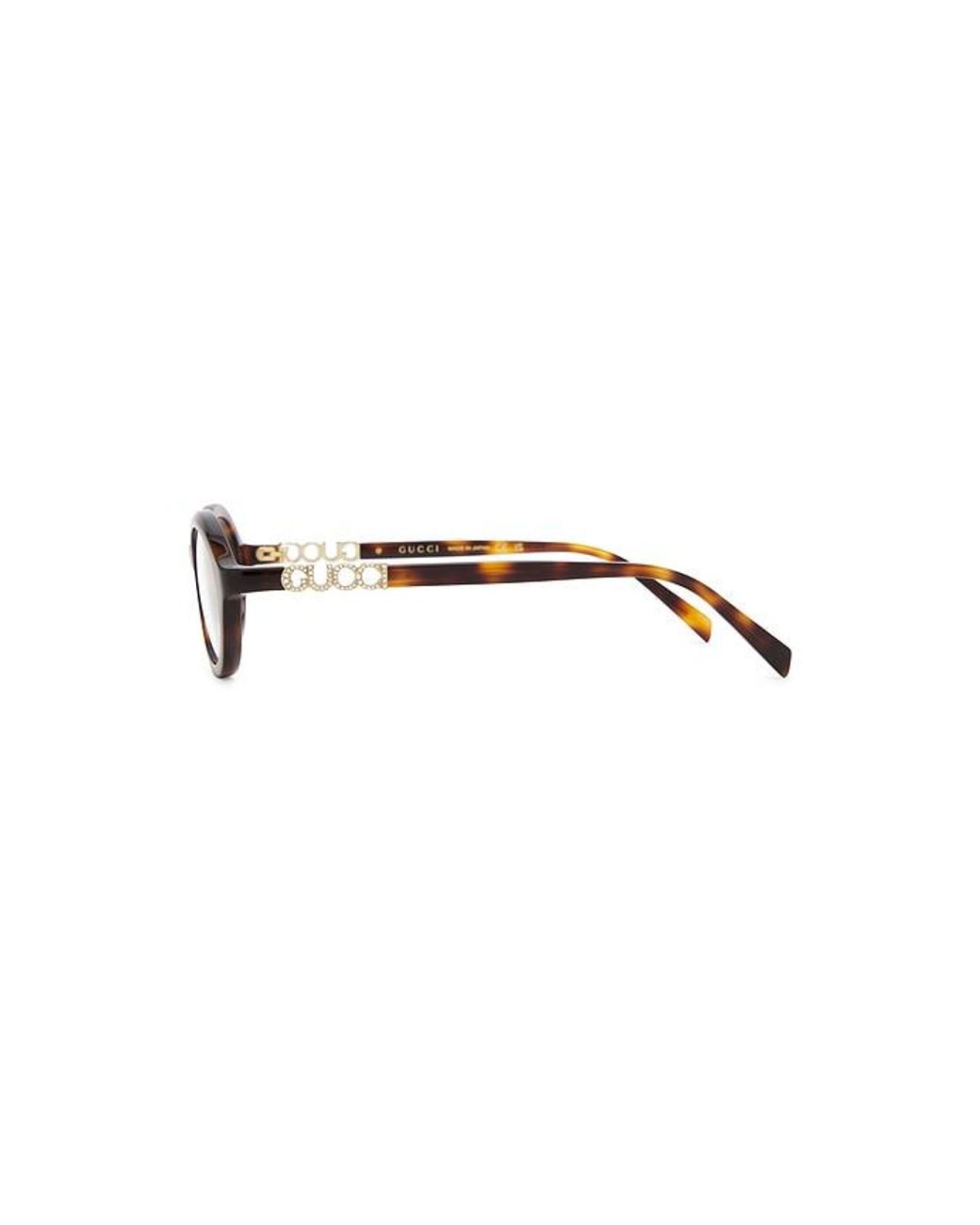 Gucci Brown Oval Eyeglasses