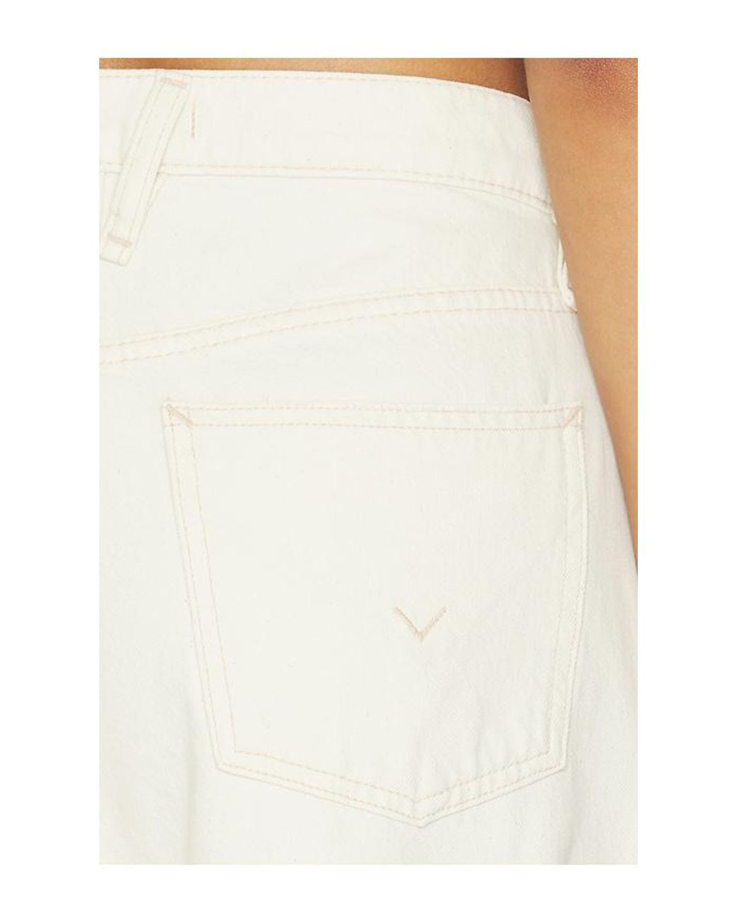 Hudson White Jodie Loose Wide Leg Jeans