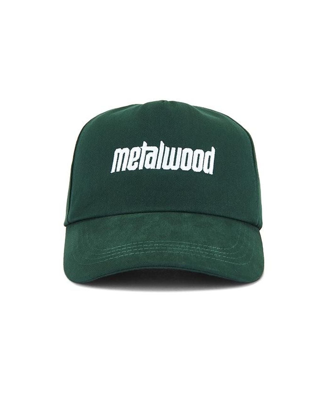 METALWOOD STUDIO Green Metal Logo 5 Panel Hat for men
