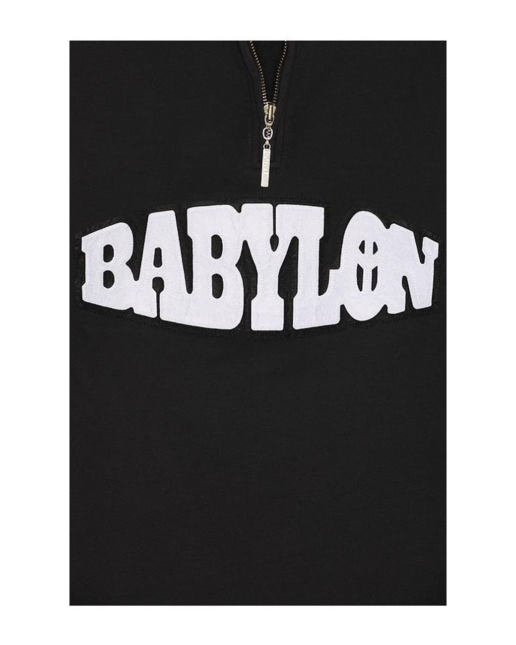 Babylon Black Half Zip Pullover Sweater for men