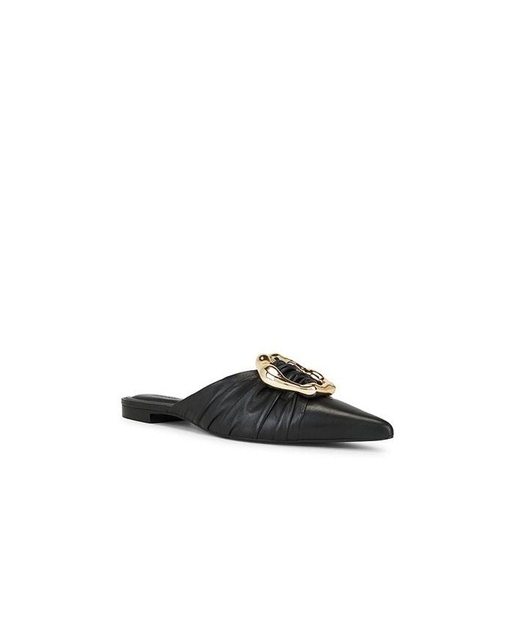 Jonathan Simkhai Black Belle Leather Pointed Toe Mule