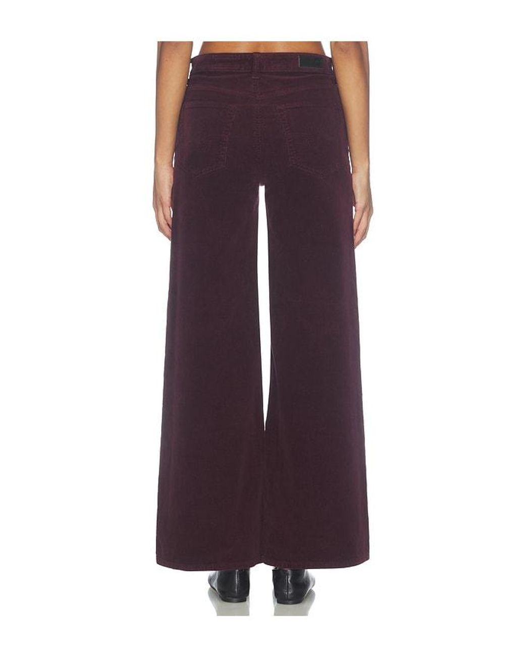 AG Jeans Purple Saige Wide Leg Jeans