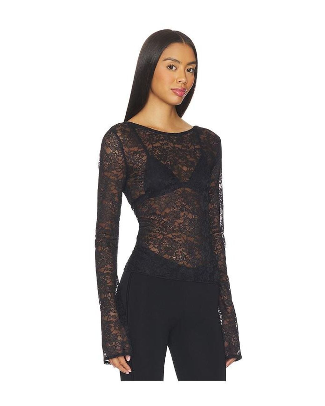 Lamarque Black Amelia Top