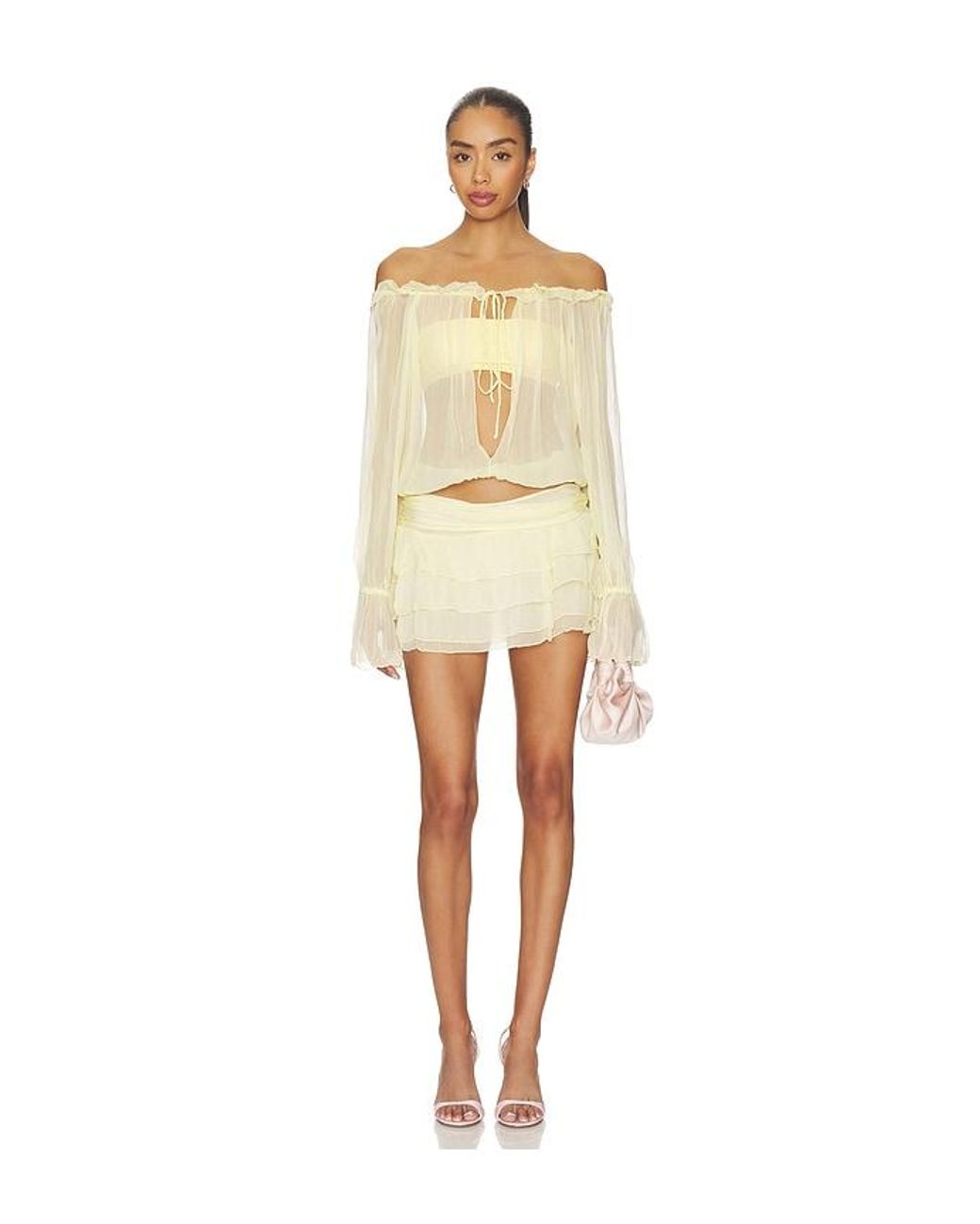 Indah Natural Star Mini Skirt