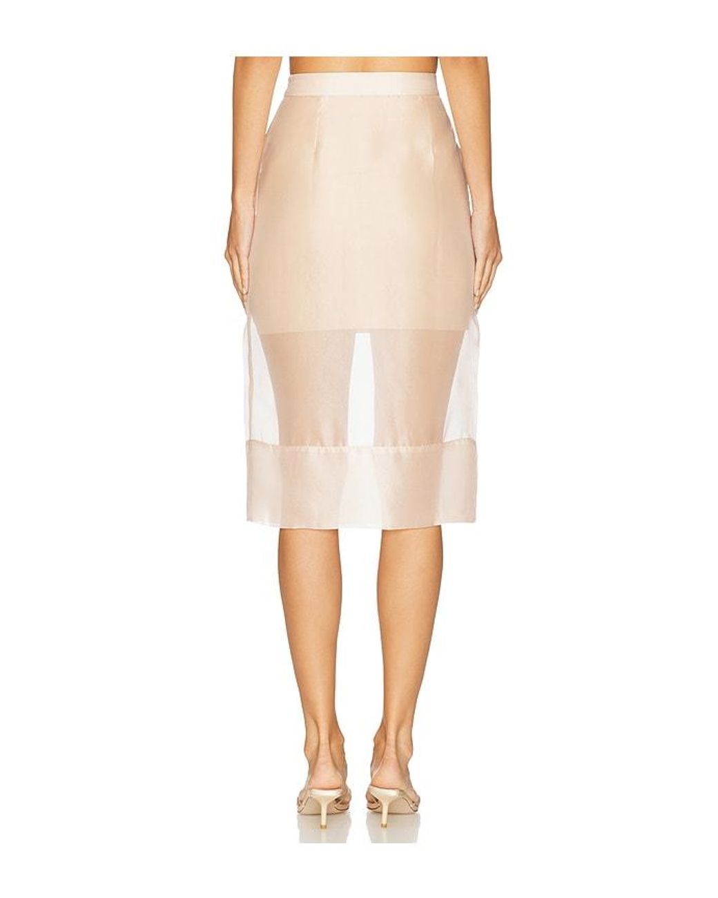 Lovers + Friends White Kelsie Sheer Midi Skirt