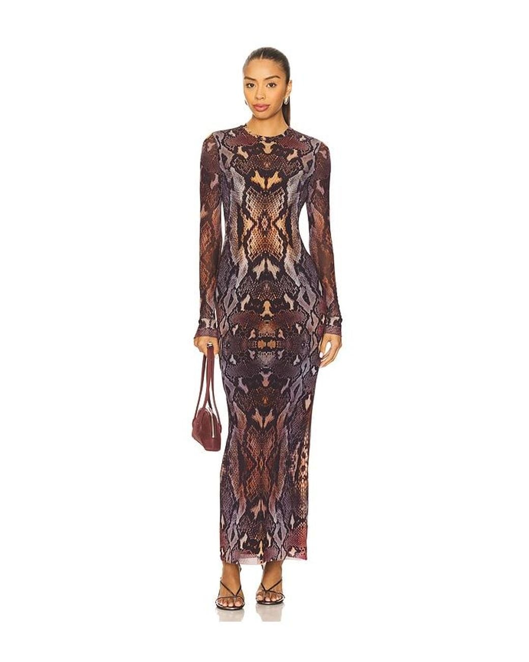 ROBE MAXI DIDI en Brown AFRM en coloris Red