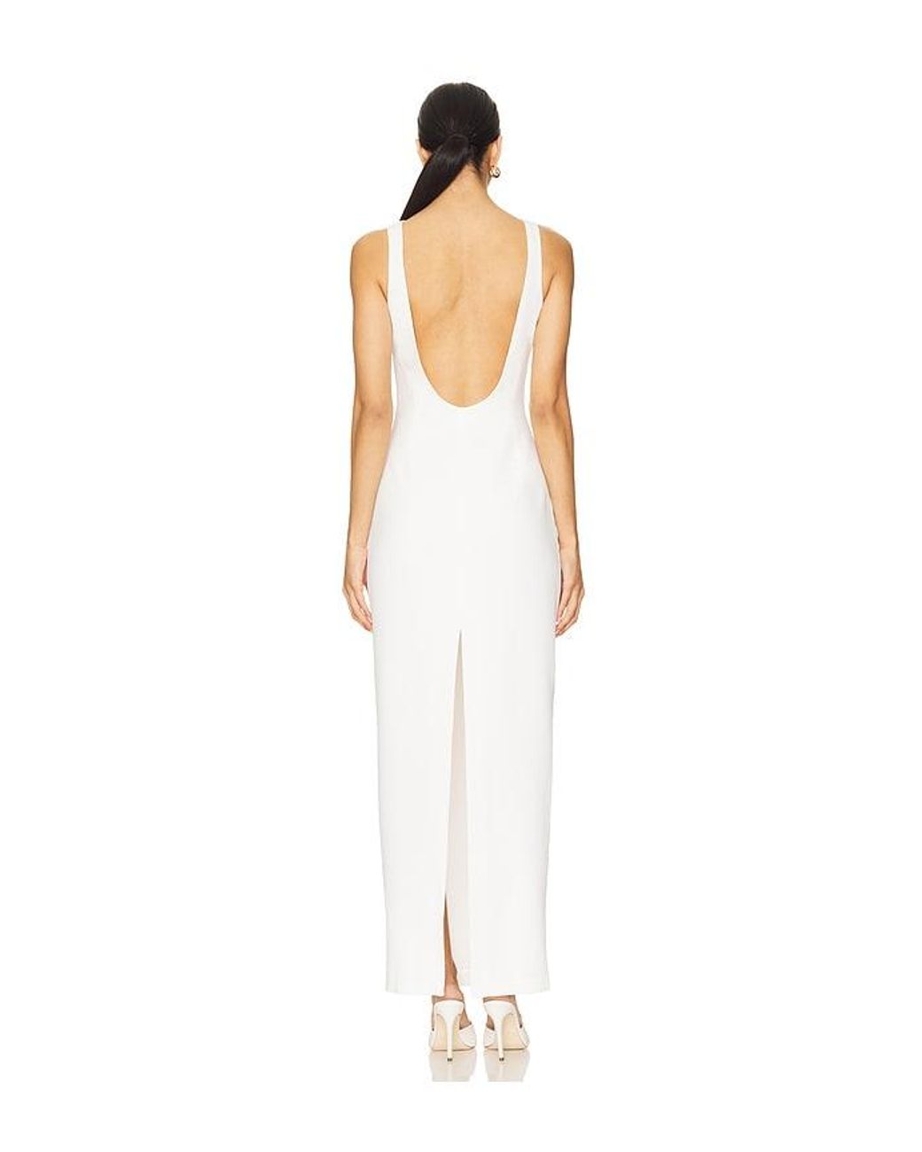 Amanda Uprichard White Marbella Maxi Dress
