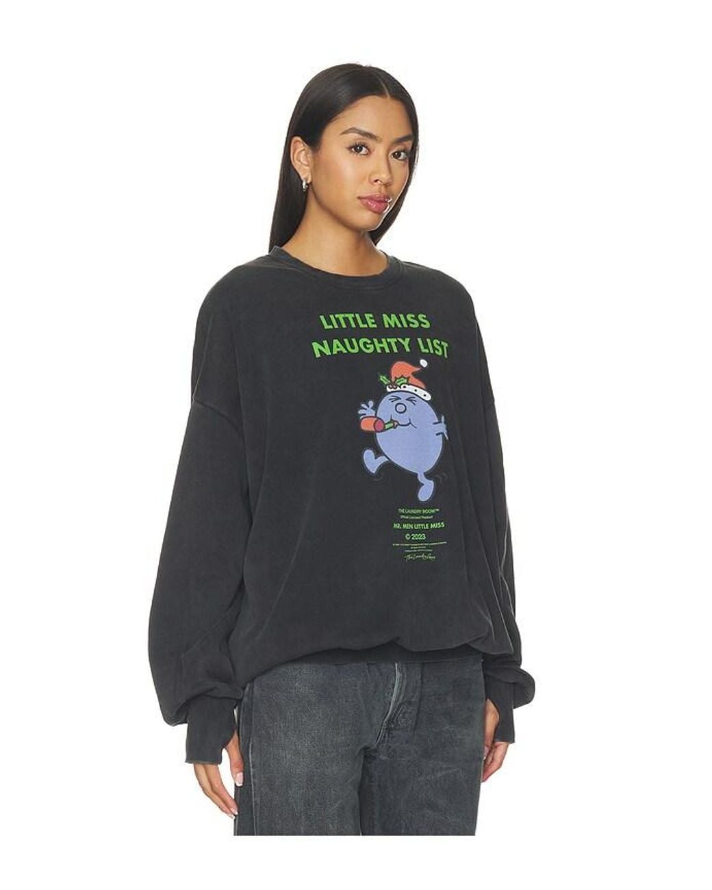 The Laundry Room Blue Little Miss Naughty List Jump Jumper Sweatshirt