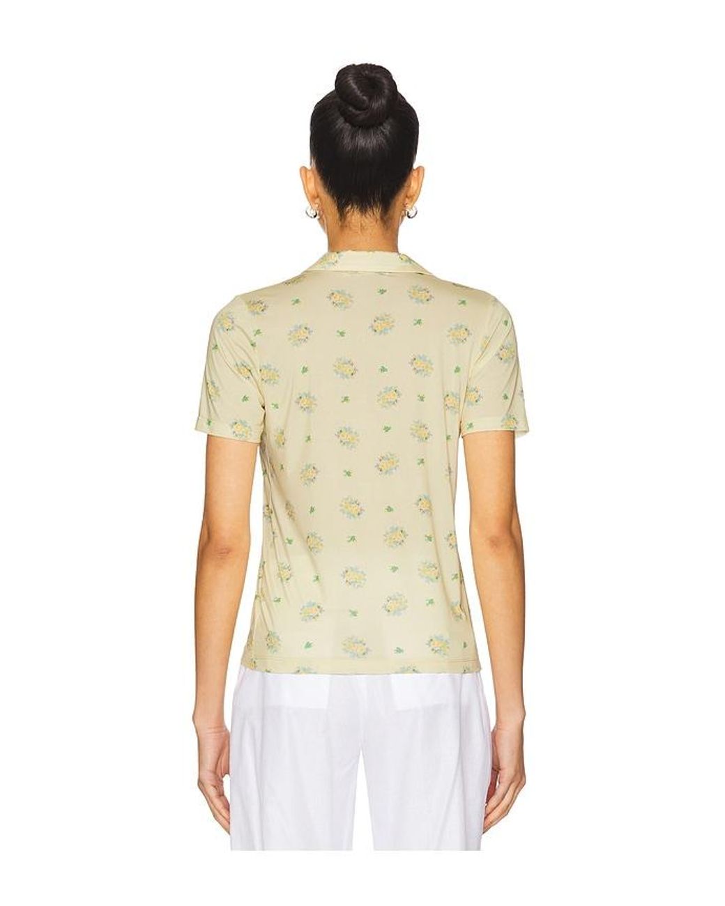 Vivetta White Floral Print Polo
