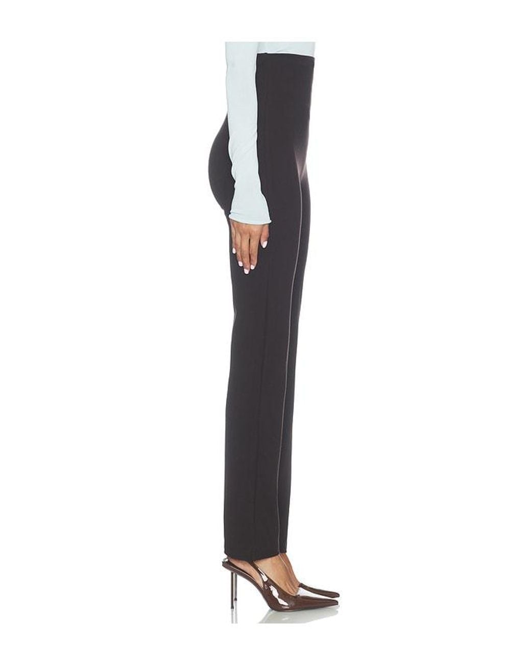 Leset Black Rio High Waist Straight Pant
