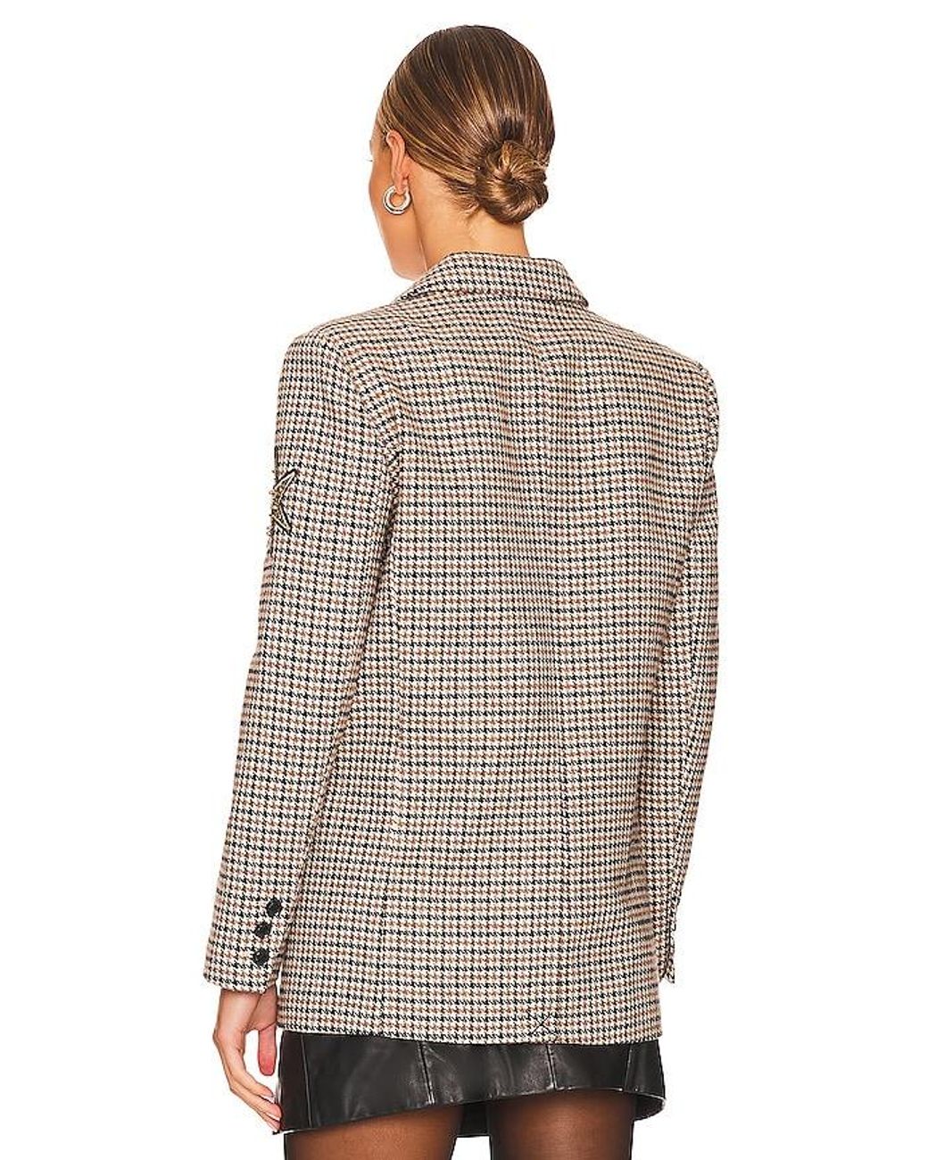 Central Park West Brown Lucky Patches Blazer