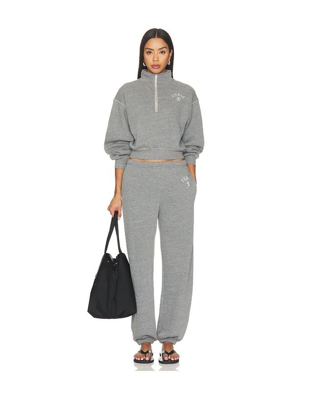 ÉTERNE Gray Tri-Blend Fleece Boyfriend Pocket Sweatpant