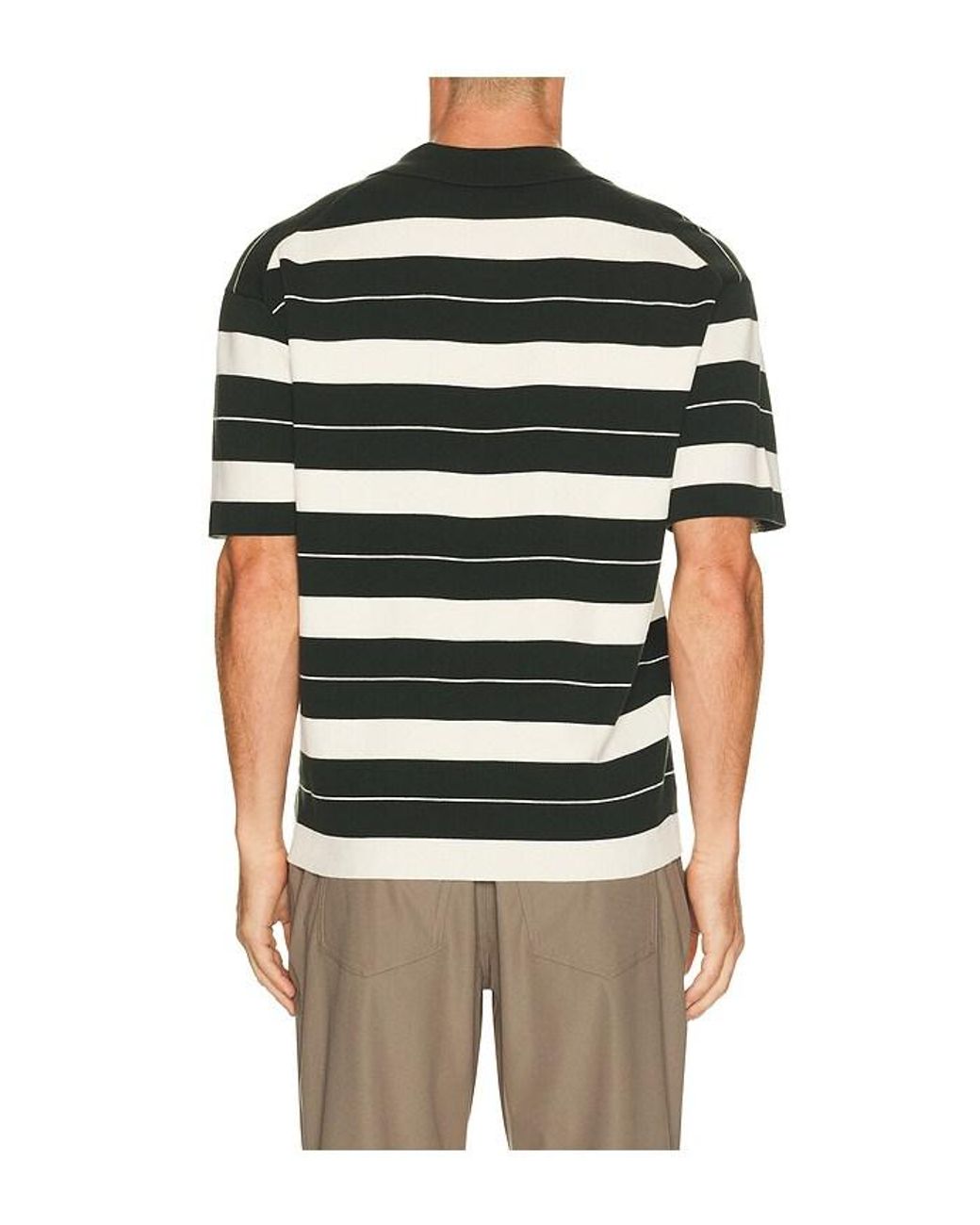 lululemon athletica Multicolor Knit Stripe Short Sleeve Polo Shirt for men