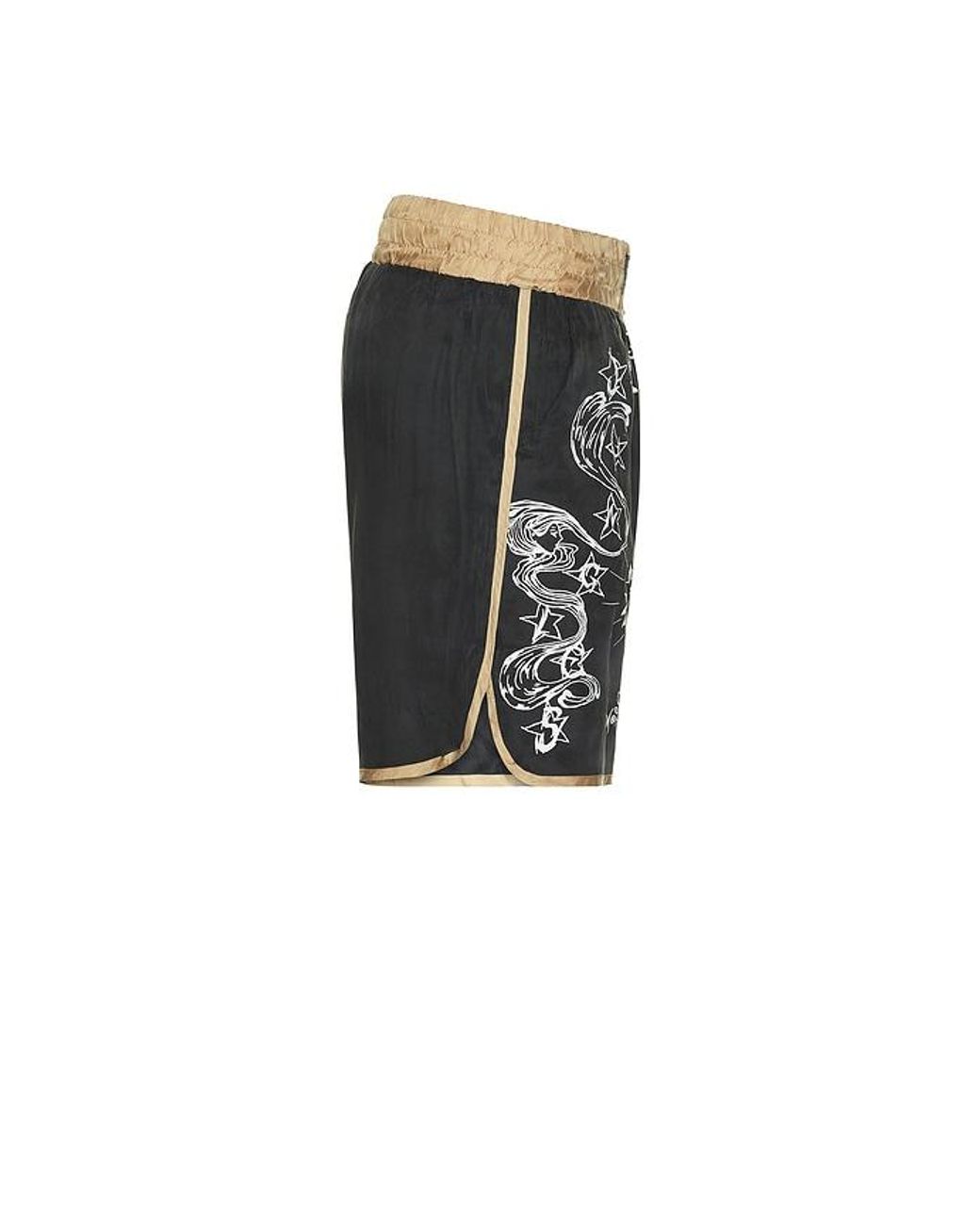 JUNGLES Black Scribbles Boxing Shorts for men