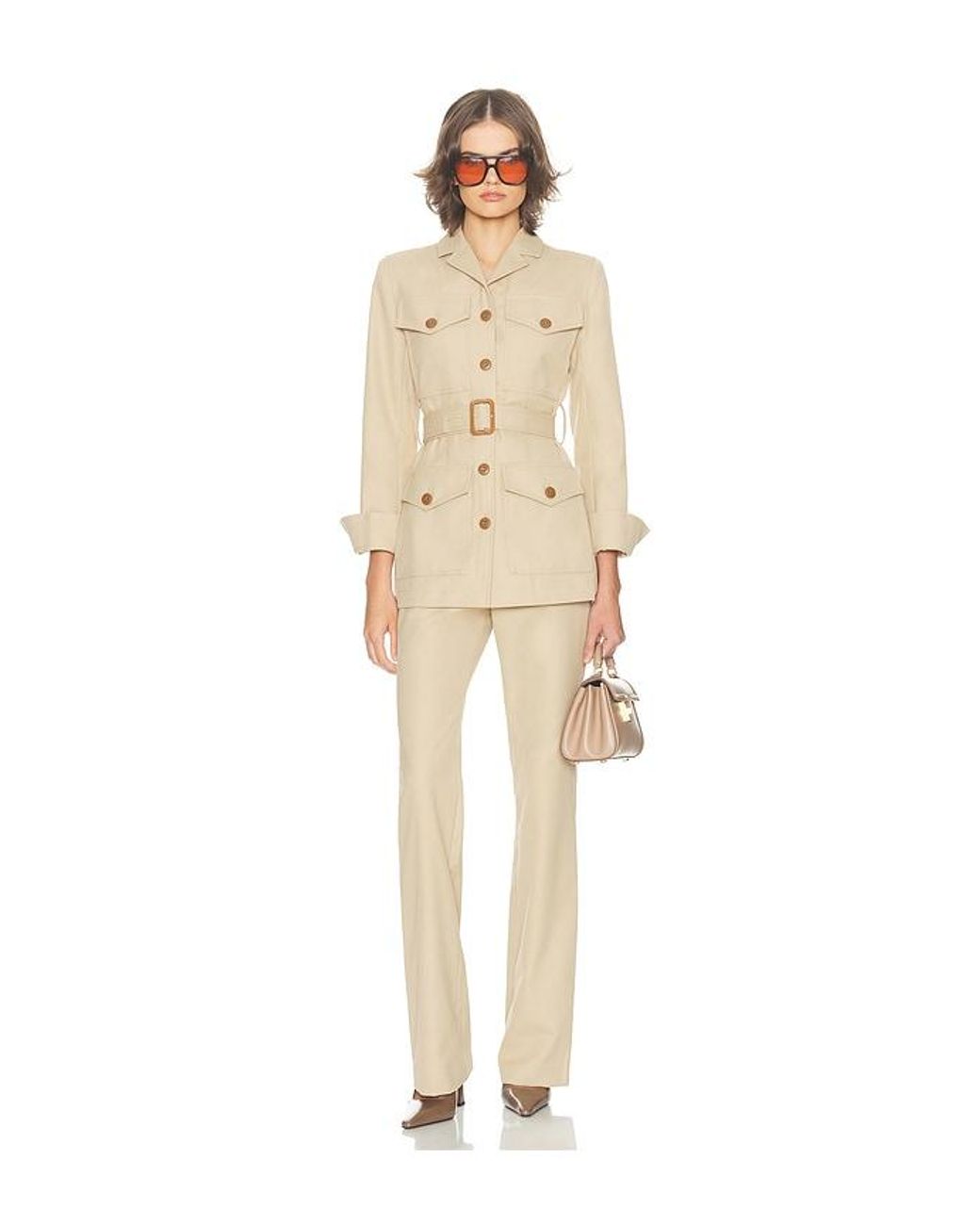 Helsa Natural The Kick Flare Suit Pant