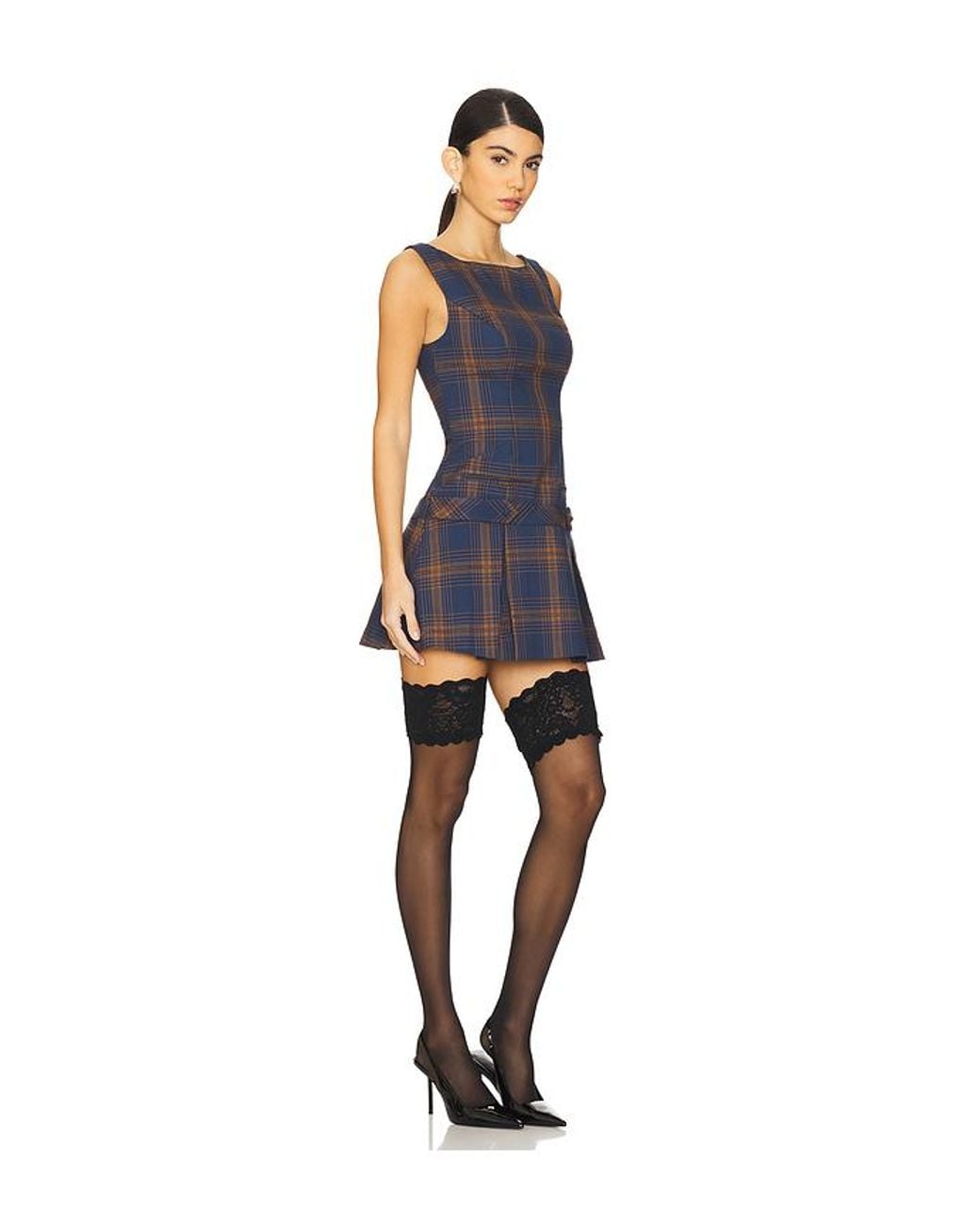 h:ours Blue Mila Mini Dress