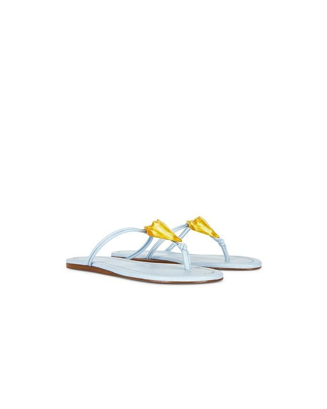 Farm Rio White Shell Flat Sandal