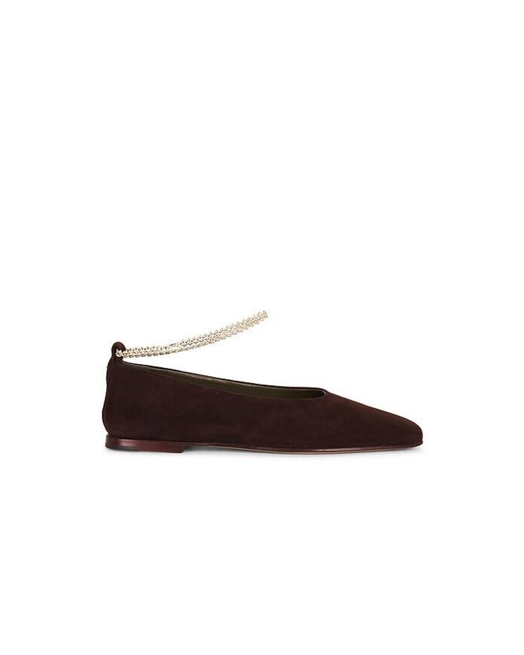 MARIA LUCA White Augusta Suede Ballerina