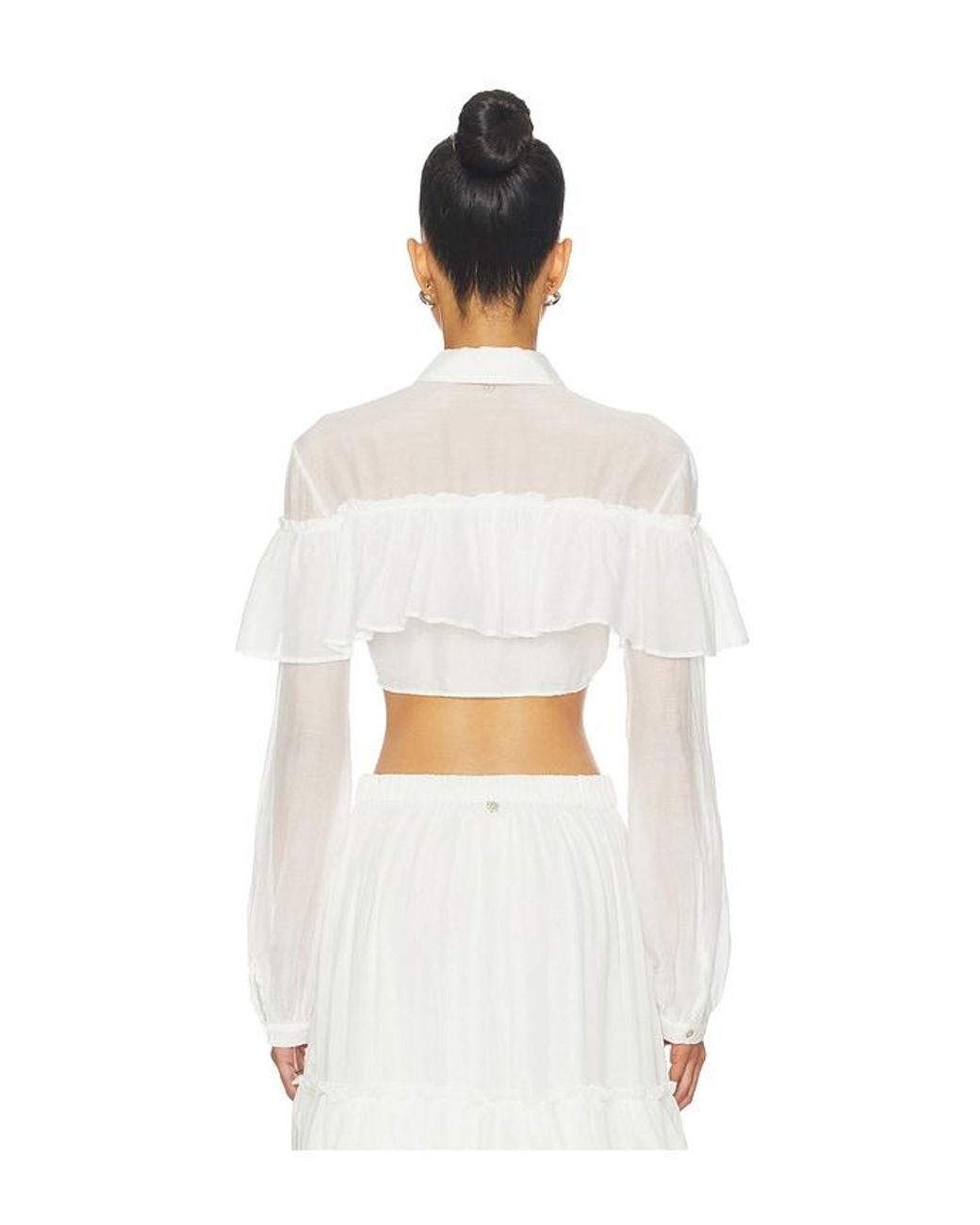 Aniye By White Carmen Crop Shirt