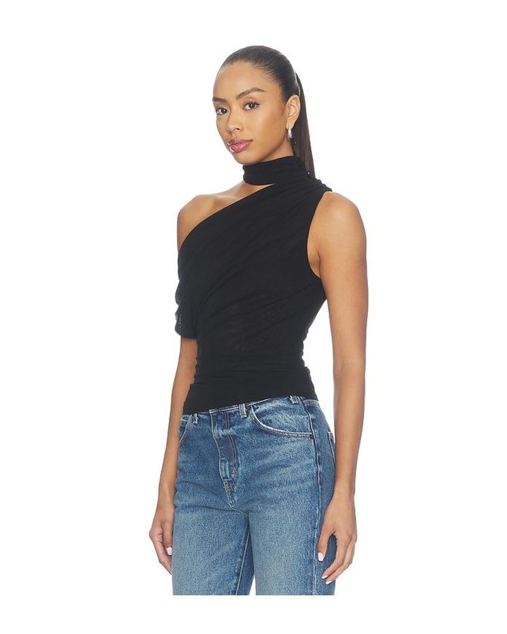 MAJORELLE Black Isolde Top