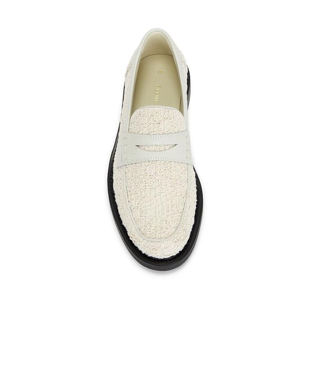 Filling Pieces White Crochet Loafer for men
