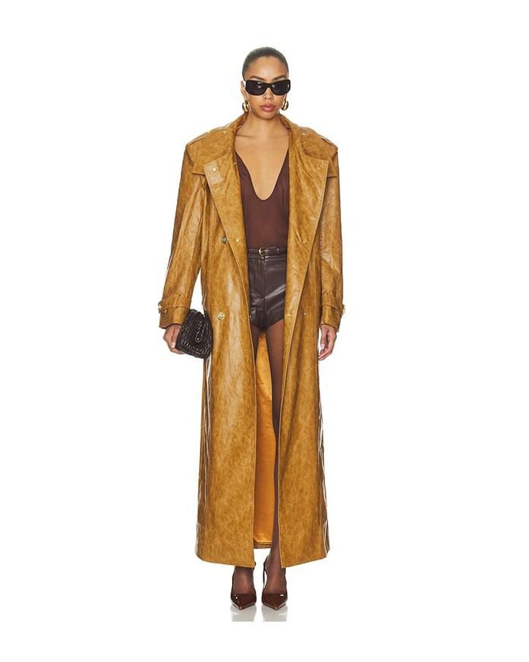 Bronx and Banco Natural Faux Leather Trench Coat