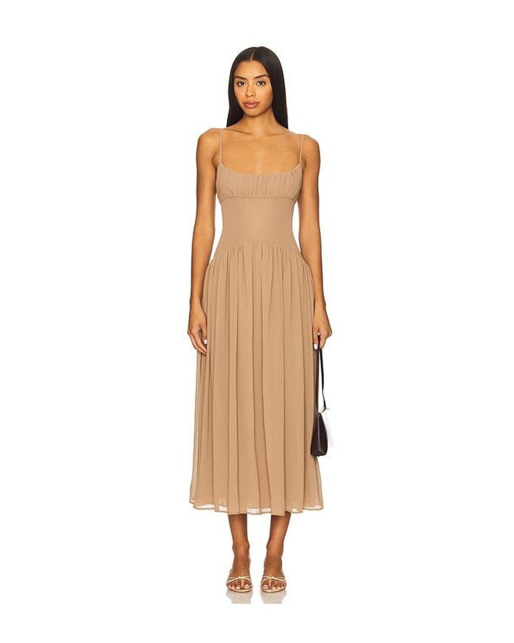 LPA White Dawn Midi Dress