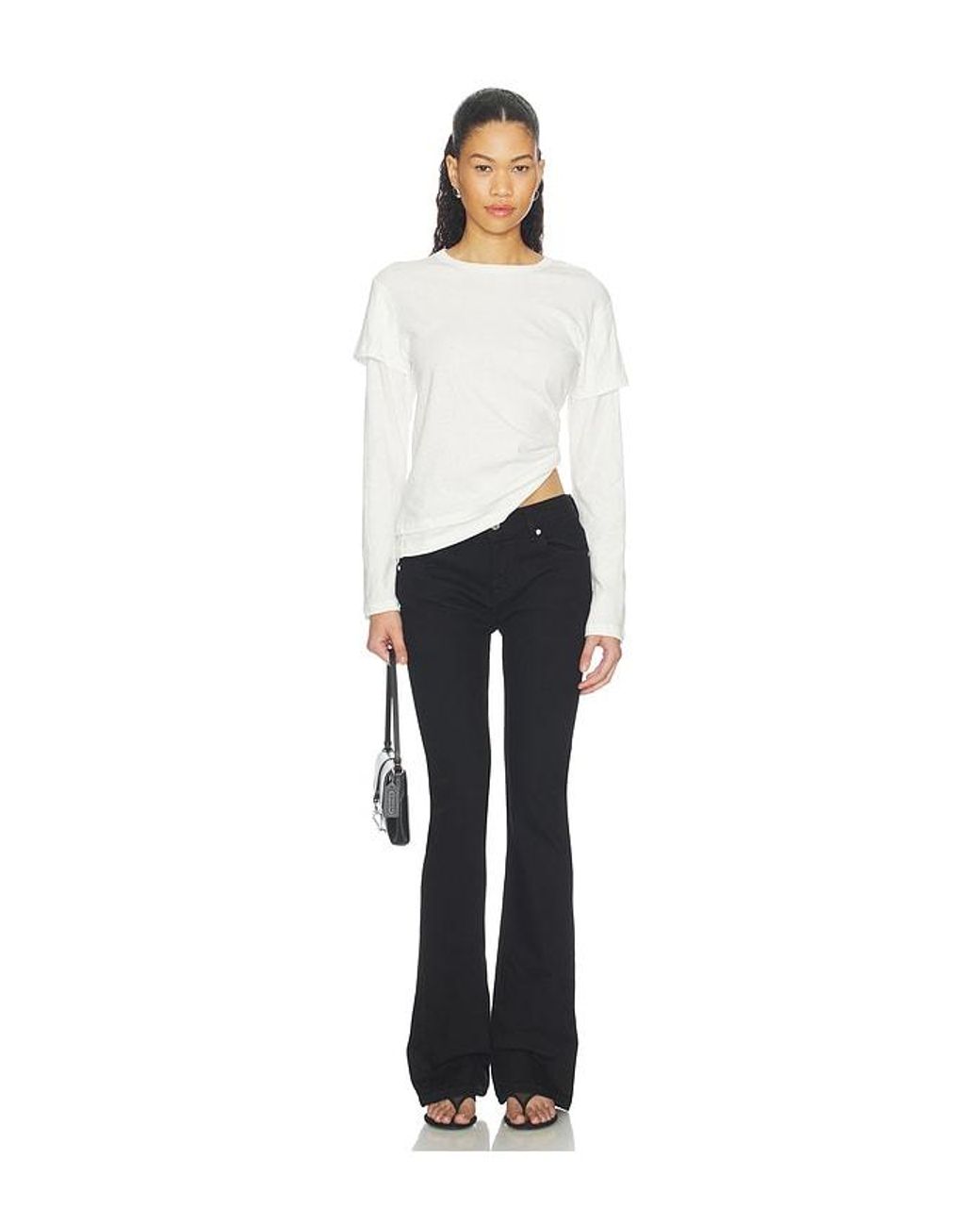 EB DENIM White Rory Layered Long Sleeve