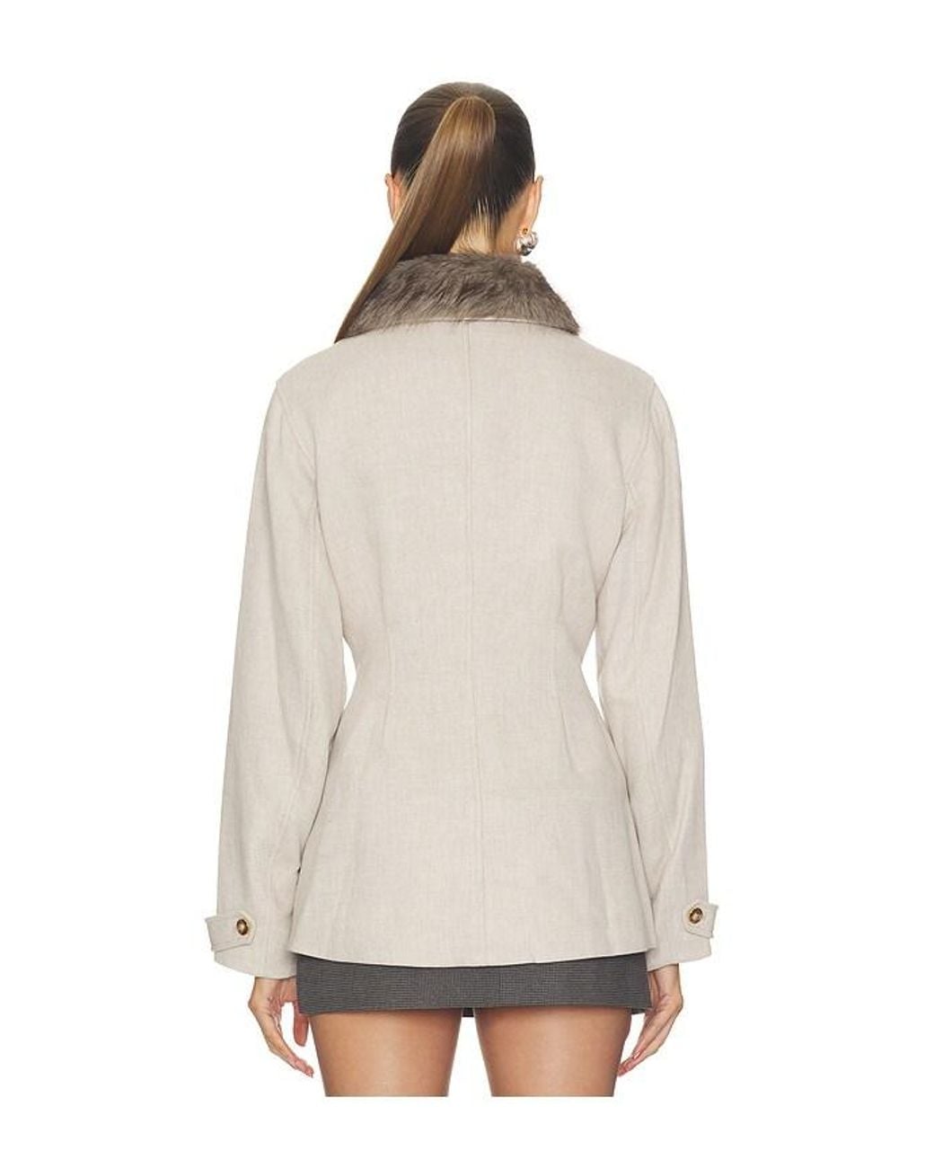 Veronica Beard White Severine Dickey Coat With Collar
