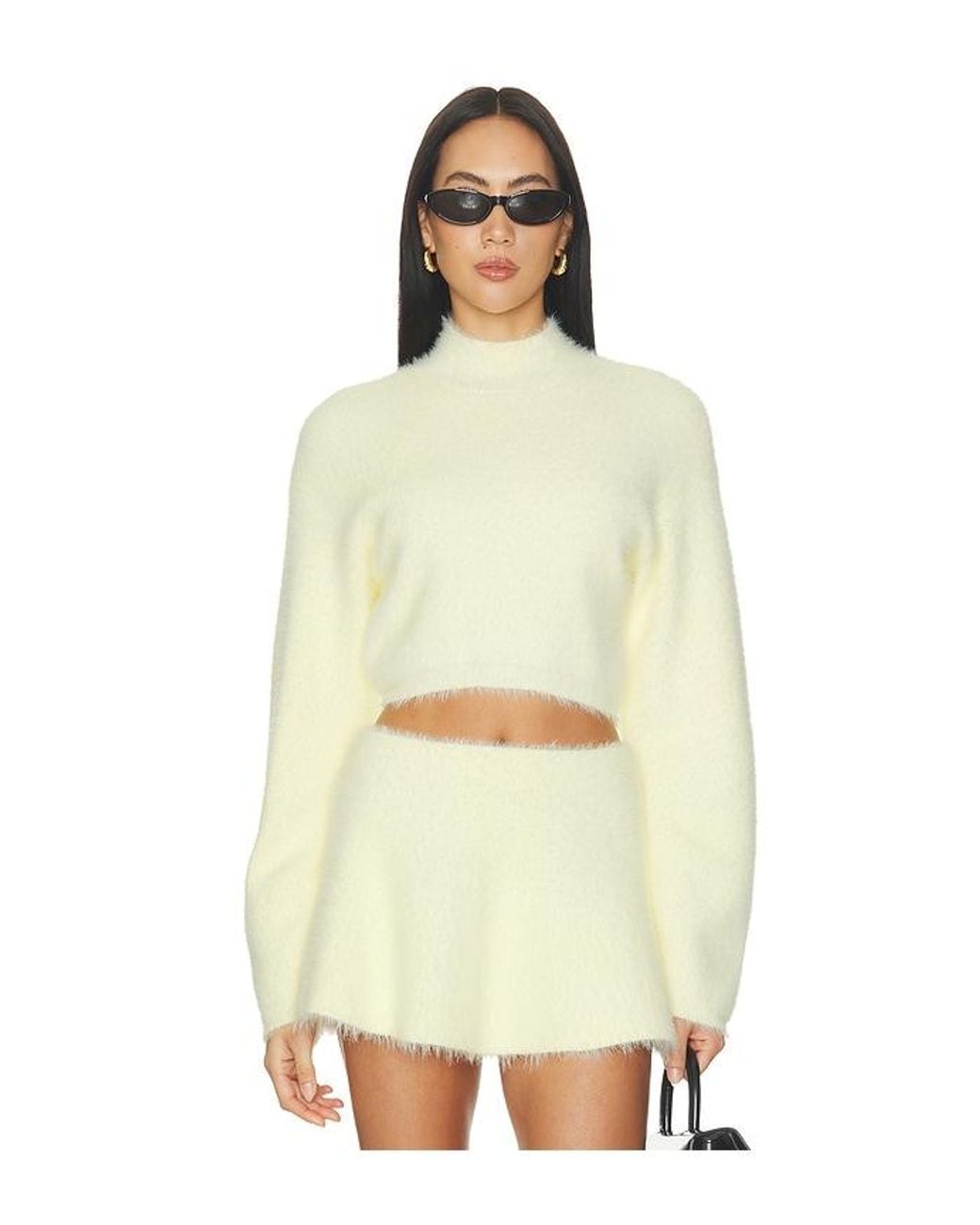 Lovers + Friends Natural Ellianna Mock Neck Sweater