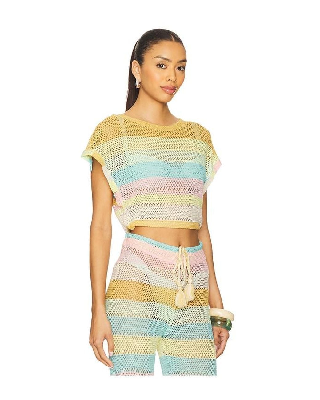 PQ Swim Yellow Renee Crop Top
