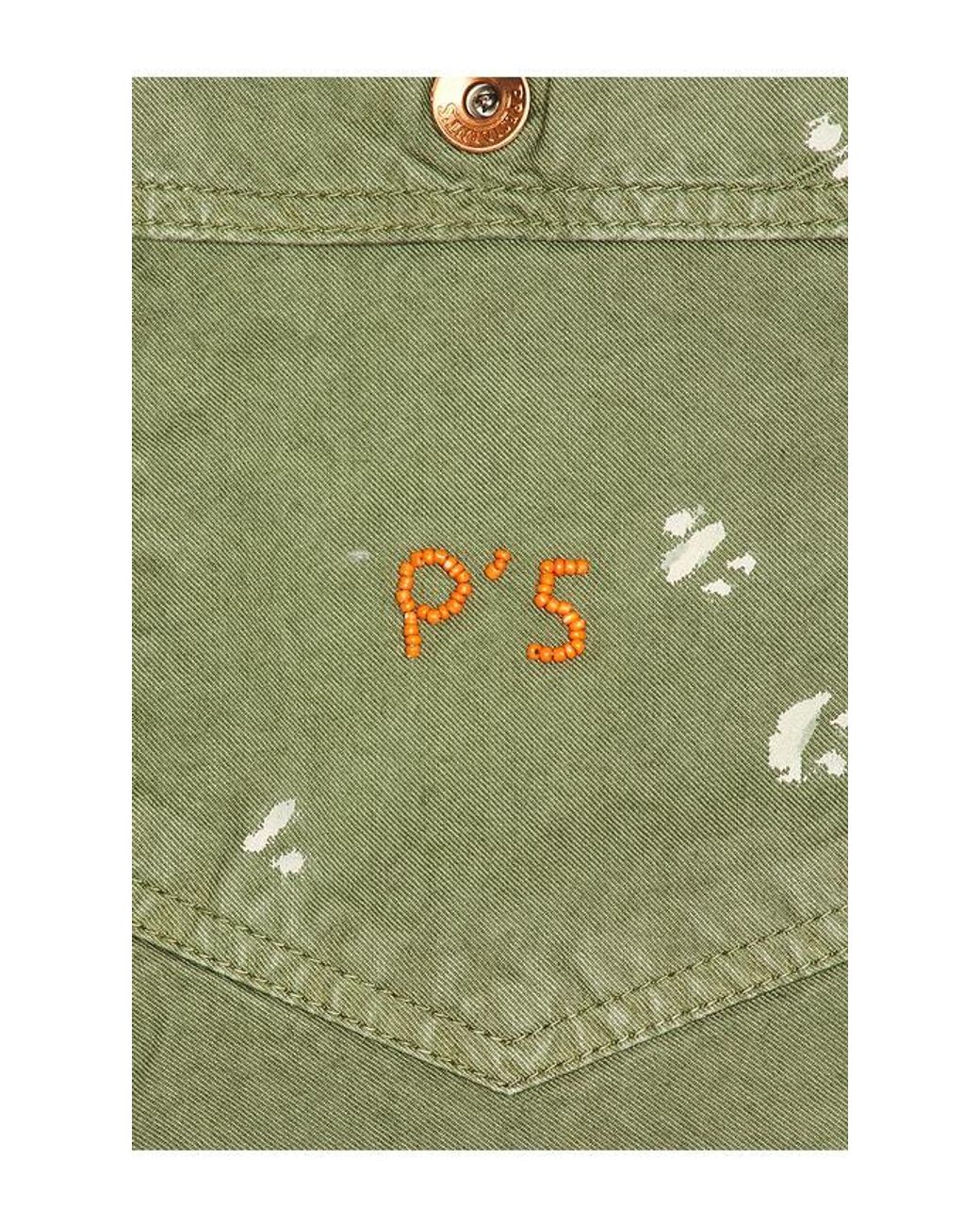 President's Green Bermuda Fatigue Dust Shorts for men