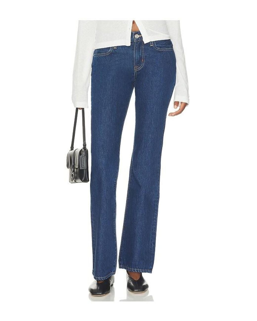 SLVRLAKE Denim Blue Jade High Rise Slim Boot Jean