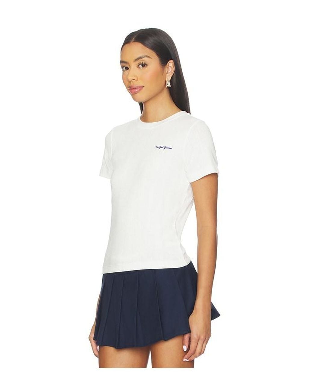 Terez White X Revolve Yankees Pointelle Baby Tee