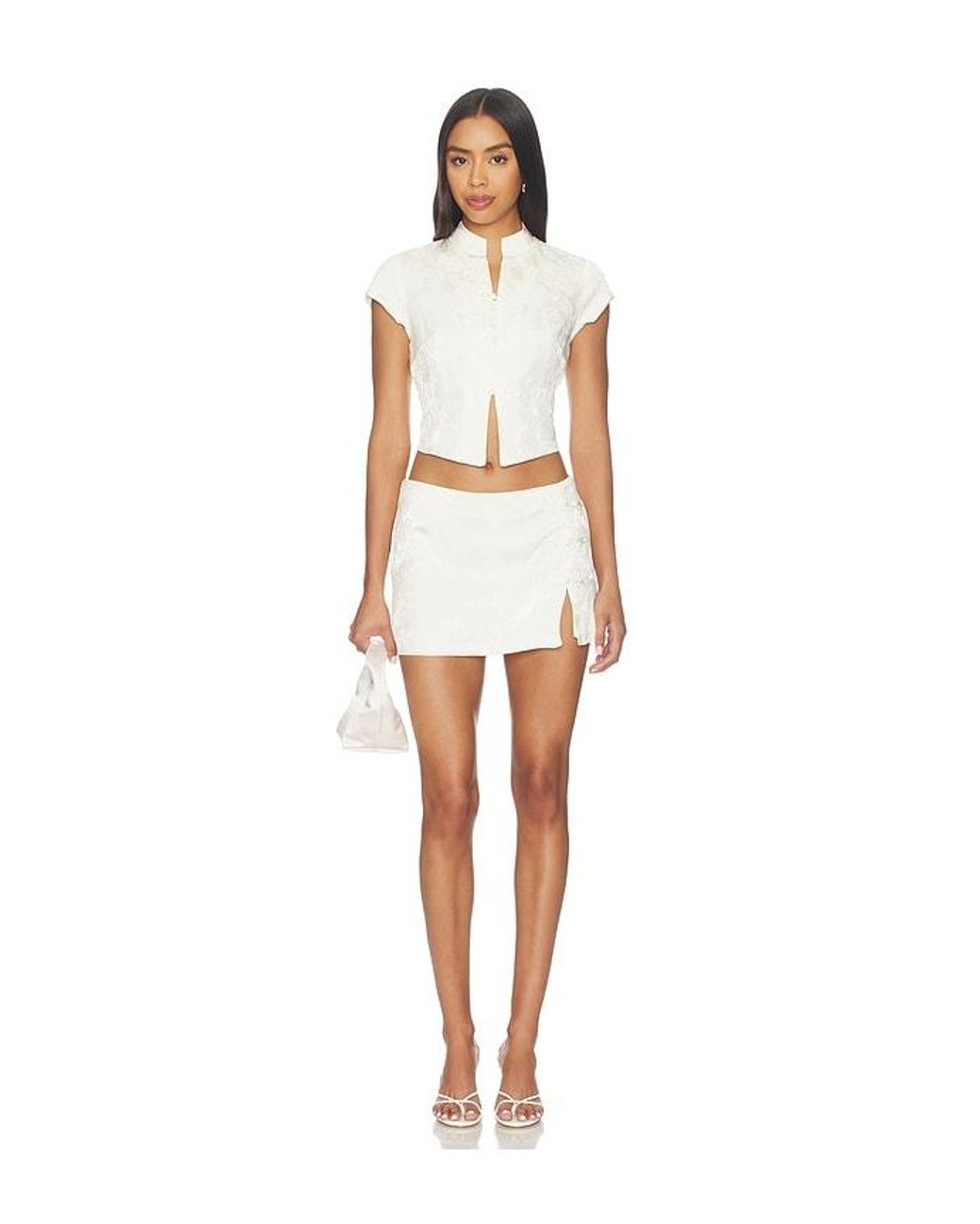 Amanda Uprichard White Lina Top
